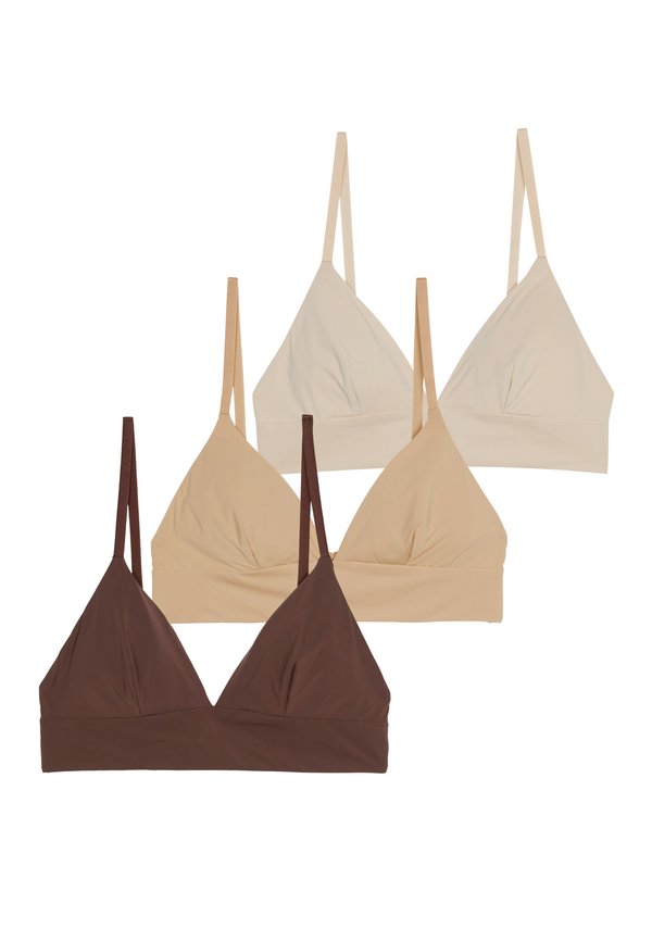 3 PACK - Triangle bra - nude4