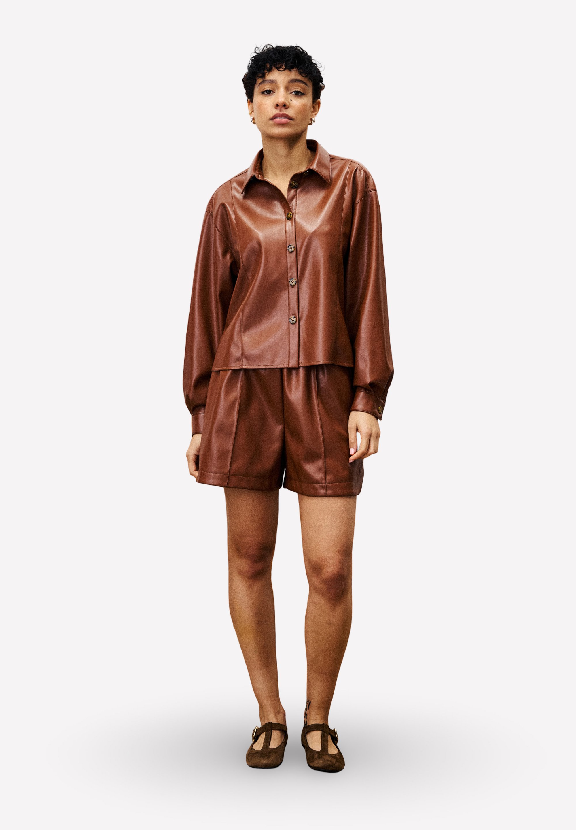 FRNCH TULSI Short marron glace/marron