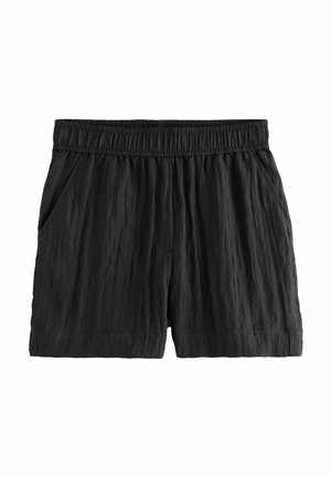 Next REGULAR FIT TEXTURED CRINKLE ELASTICATED WAIST - Shorts - black