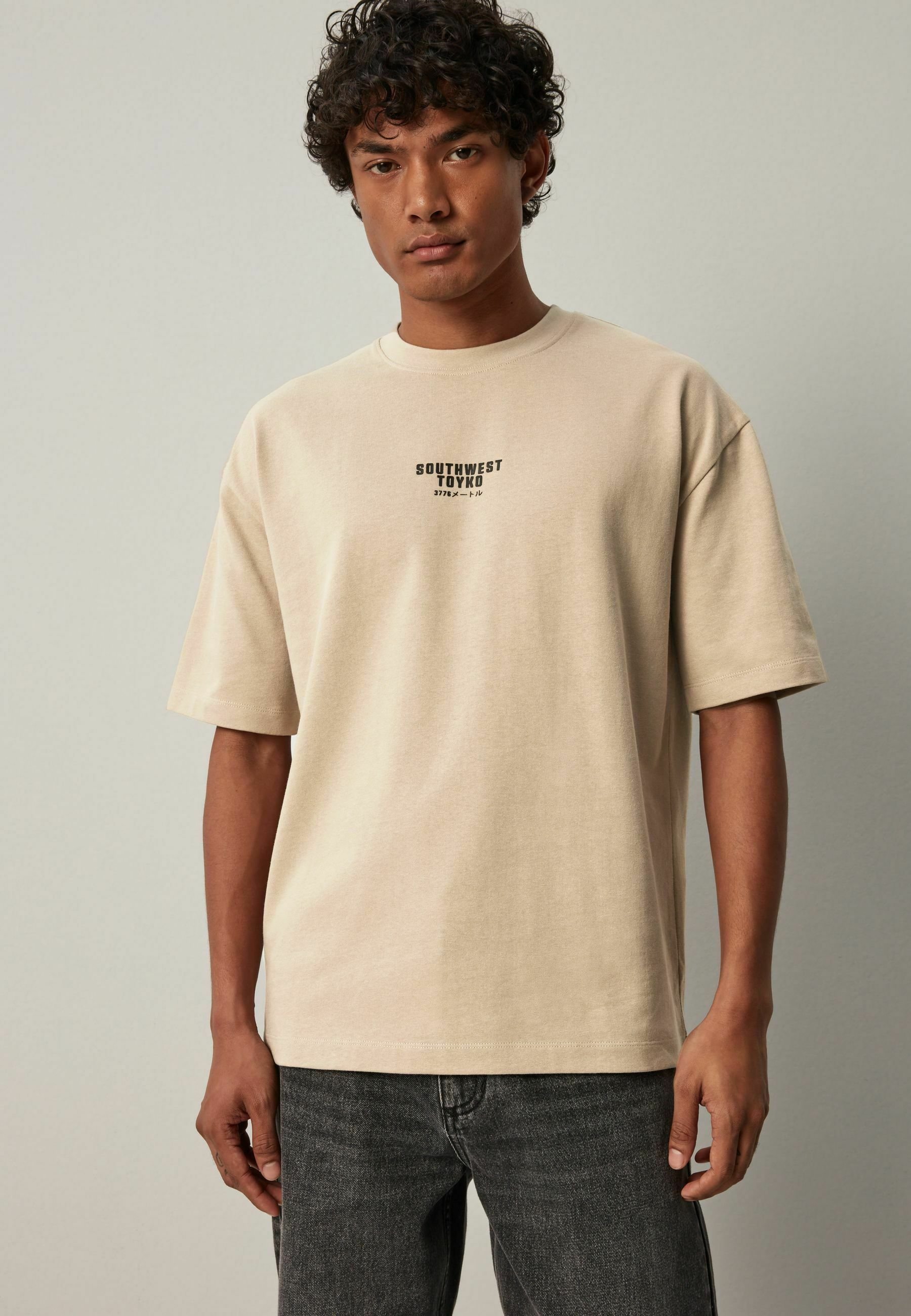 Next GRAPHIC - Print T-shirt - stone tokyo text/beige - Zalando