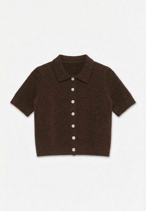 Vero Moda, CARDIGAN VMELLY KNIT CARDIGAN - Gilet - chocolate fondant