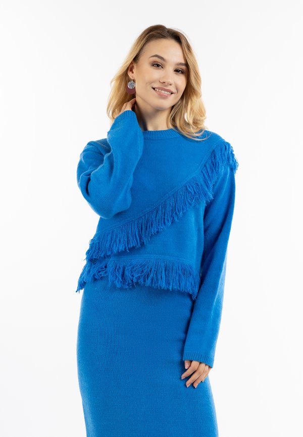Strickpullover - blau