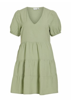 VILA, Short Short-sleeved - Päevakleit - smoke green