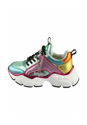 BINARY GLAM - Sneakers basse - mint pink yellow metallic
