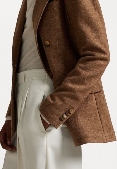 Polo Ralph Lauren DOUBLE BREASTED HERRINGBONE BLAZER - Bleiseri - tan
