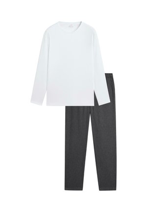 STRIPED WITH LONG SLEEVE SET - Nachtwäsche Set - grey