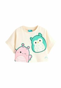 Next SQUISHMELLOWS BOXY FIT - Printtipaita - ecru white