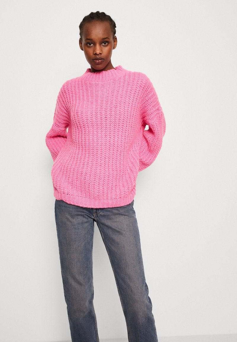 IN THE STYLE PERRIE SIAN BON BON BALLOON SLEEVE JUMPER - Pullover - pink/rose  - ZALANDO.FR