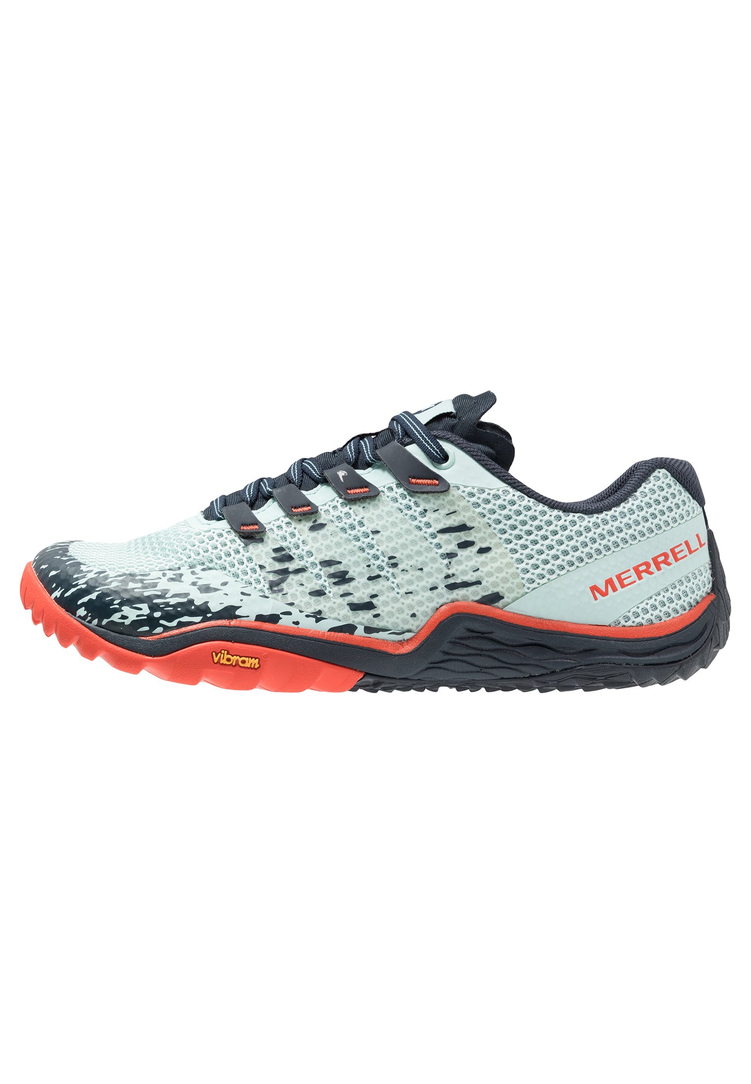 Merrell TRAIL GLOVE 5 Trainers aqua Zalando.no Merrell BOULDER RANGE Fjellsko foamlaurel Zalando.no