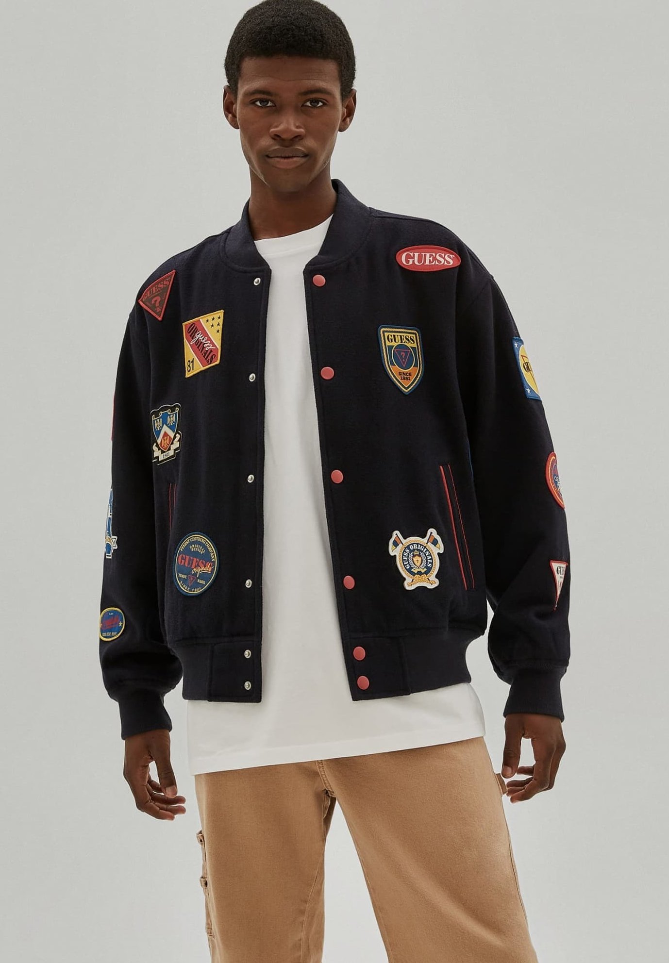 Guess PATCH - Bomber Jacket - dark blue 