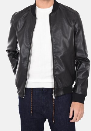 Veste en similicuir - black