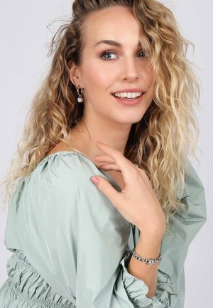 MET WITTE ZIRKONIA - Boucles d'oreilles - silver-coloured