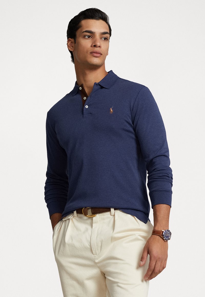 Polo Ralph Lauren CUSTOM SLIM FIT SOFT COTTON POLO SHIRT - Hosszú ujjú felső - dark blue