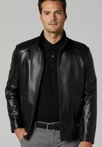 Derimod - Leather jacket - black Thumbnail Image 1