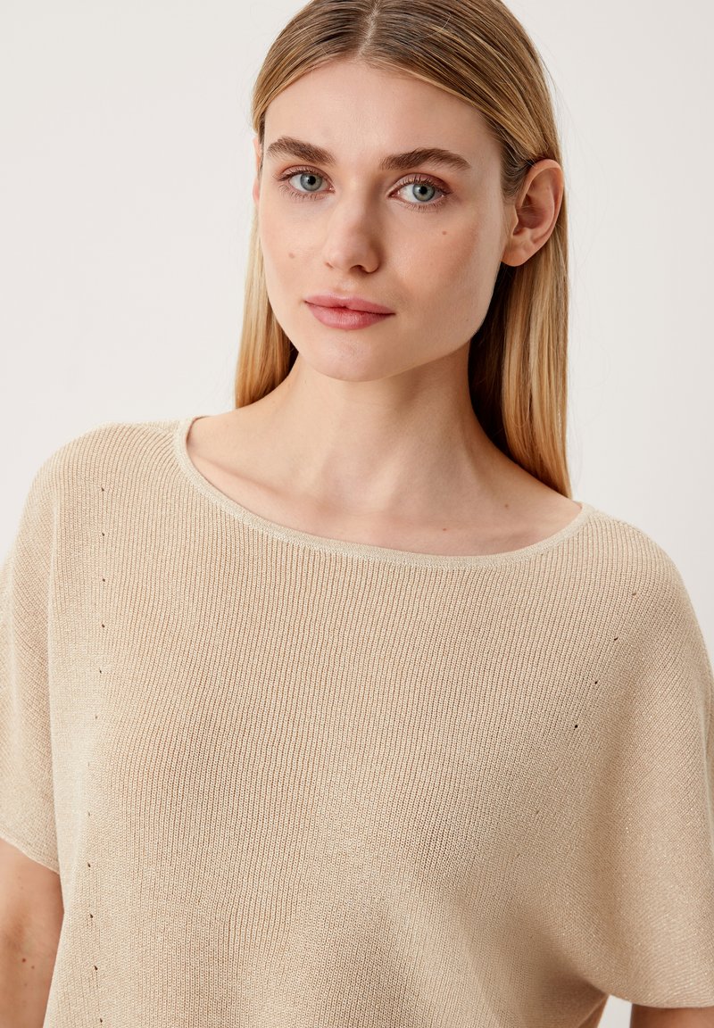 Damen T-Shirts | s.Oliver BLACK LABEL T-Shirt print beige knit/beige - MD96121 Damen T-Shirts | s.Oliver BLACK LABEL T-Shirt print beige knit/beige - MD96121
