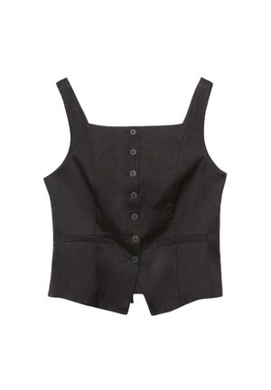 Stradivarius MEDIUM WITH DETAIL - Weste - black