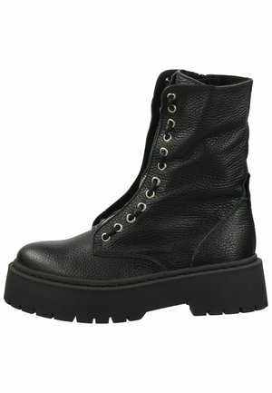 Bottines à lacets - black leather