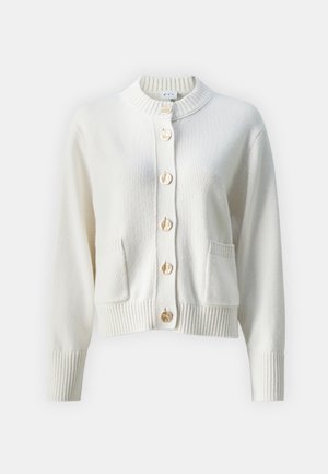 FTC Cashmere CARDIGAN MOCKNECK - Adīta jaka - pristine white