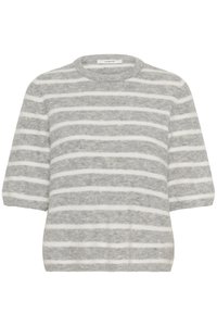 ALPHA TEE - Πουλόβερ - light grey mel/white striped