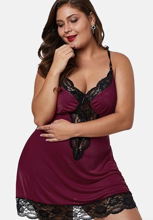 NEGLIGÉ PLUS SIZE - Nightie - bordeaux