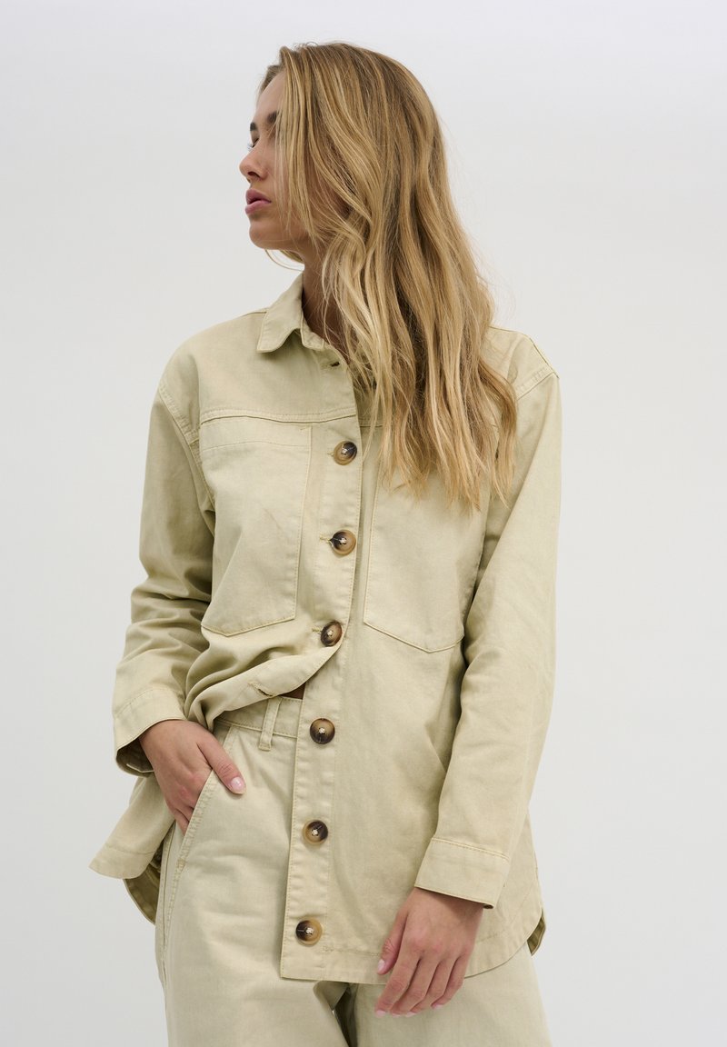My Essential Wardrobe ASTAMW Denim jacket oatmeal/beige Zalando.ie