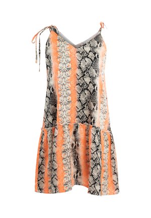 IZIA, IZIA MINIKLEID MIT SCHLANGENPRINT - Freizeitkleid - orange mehrfarbig