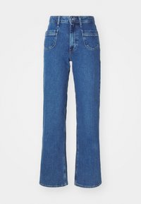 ONLJUICY LIFE WIDE POCKET - Wide leg - medium blue denim