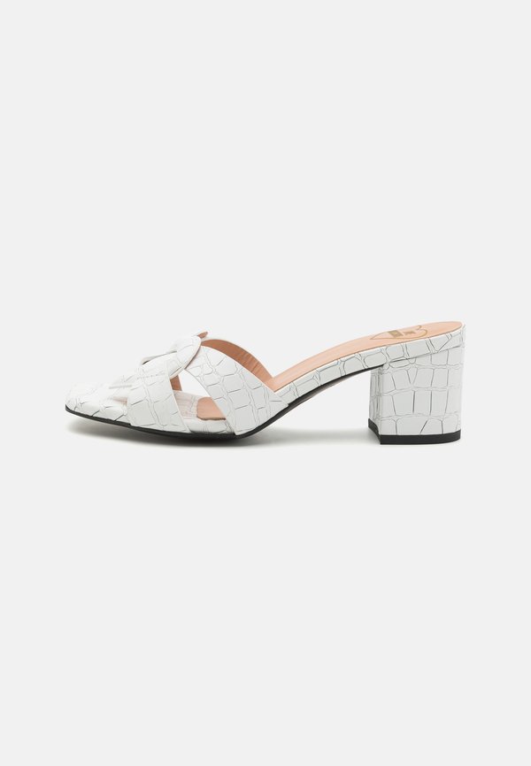 FILLED HEART - Heeled mules - bianco
