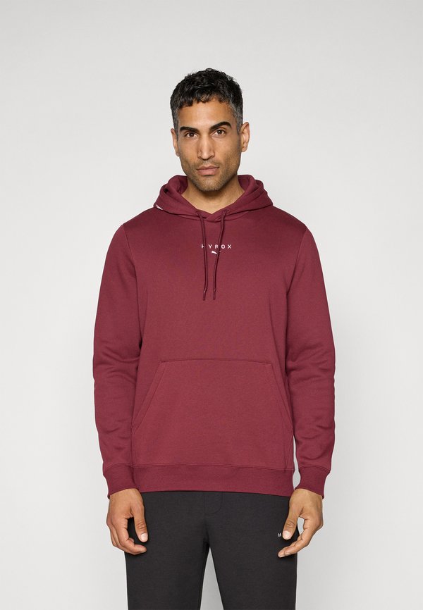 HYROX HEAVYWEIGHT HOODIE - Kapuzenpullover - ruby shimmer