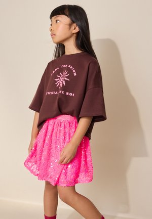 Next REGULAR FIT SEQUIN - A-snit nederdel - fluro pink
