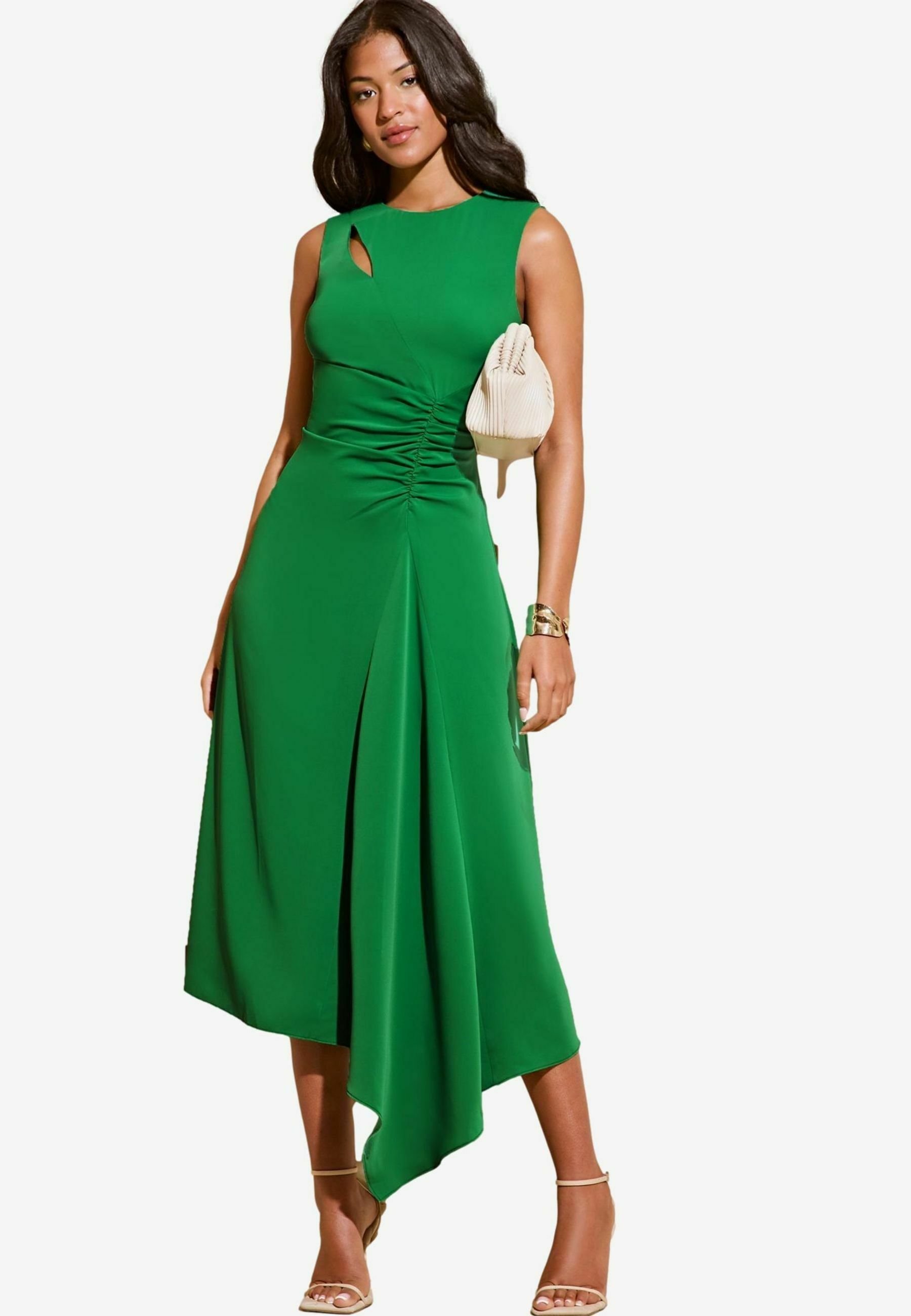 one shoulder forest green dress Twilight Tango One-Shoulder Maxi Dress Forest Green