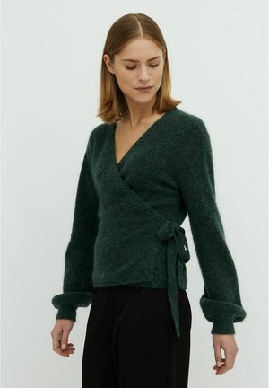 UDELE-M - Neuletakki - jungle green melange