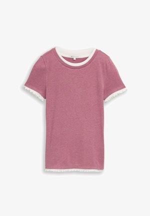 TOM TAILOR DENIM, T-SHIRT IM 2-IN-1-LOOK - T-shirt print - dusty berry melange