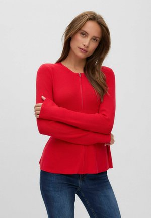 Vero Moda, CARDIGAN VMELMA KNIT CARDIGAN - Gilet - high risk red