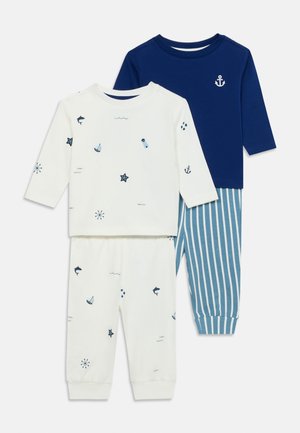 Friboo 2 PACK TODDLER LONG PYJAMA SET - Set lenjerie de noapte - dark blue/mottled grey/light blue