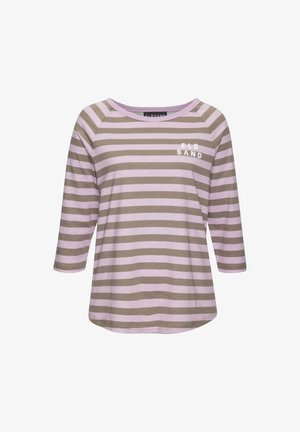 Elbsand, 3/4-ARM - Langarmshirt - flieder-taupe gestreift