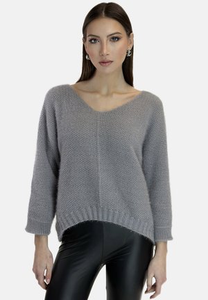 Elara Strickpullover - grau