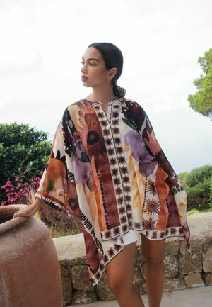 Next, REGULAR FIT - PRINTED OVERHEAD COVER-UP KAFTAN SHIRT  . - Doplnky na pláž - marrakesh scenic