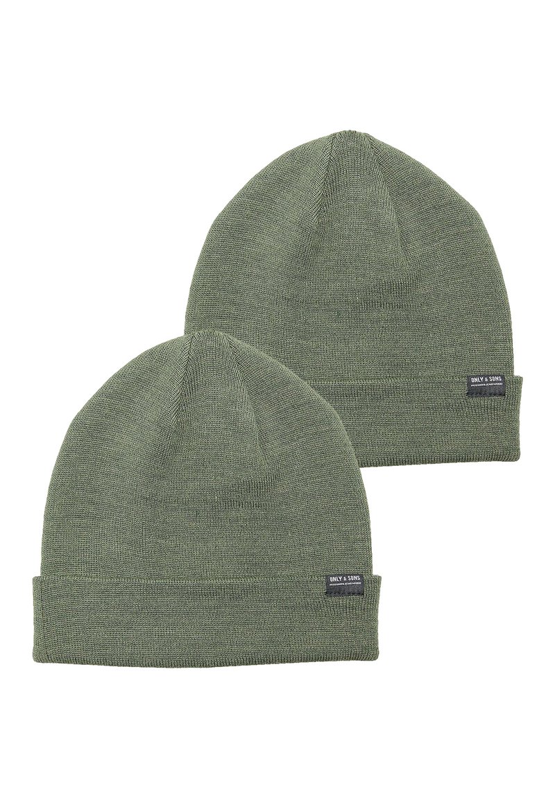 Only & Sons BASIC 2-ER STÜCK PACK HIPSTER CUFF - Beanie - olive