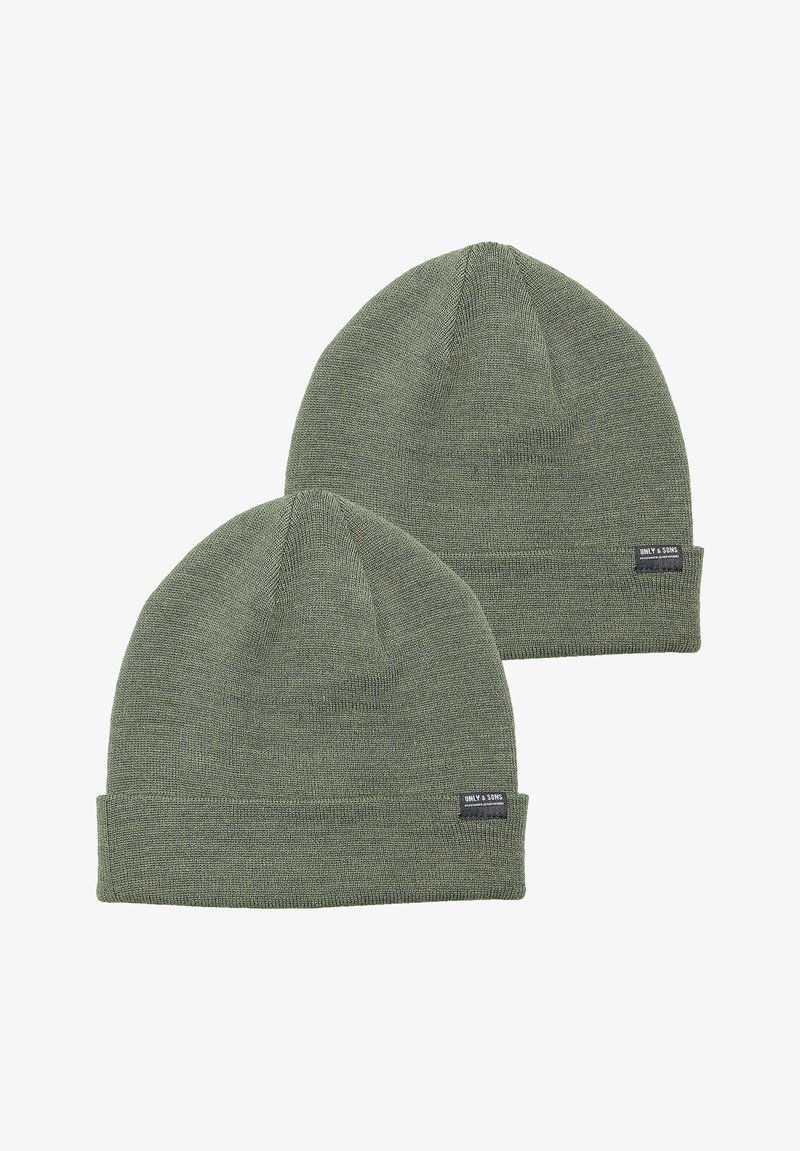 Only & Sons BASIC 2-ER STÜCK PACK HIPSTER CUFF - Beanie - olive