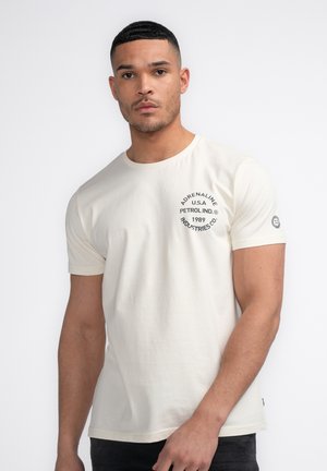 Print T-shirt - antique white
