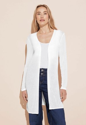 Verwunderlich Strickjacke Weiss Lang Bilder