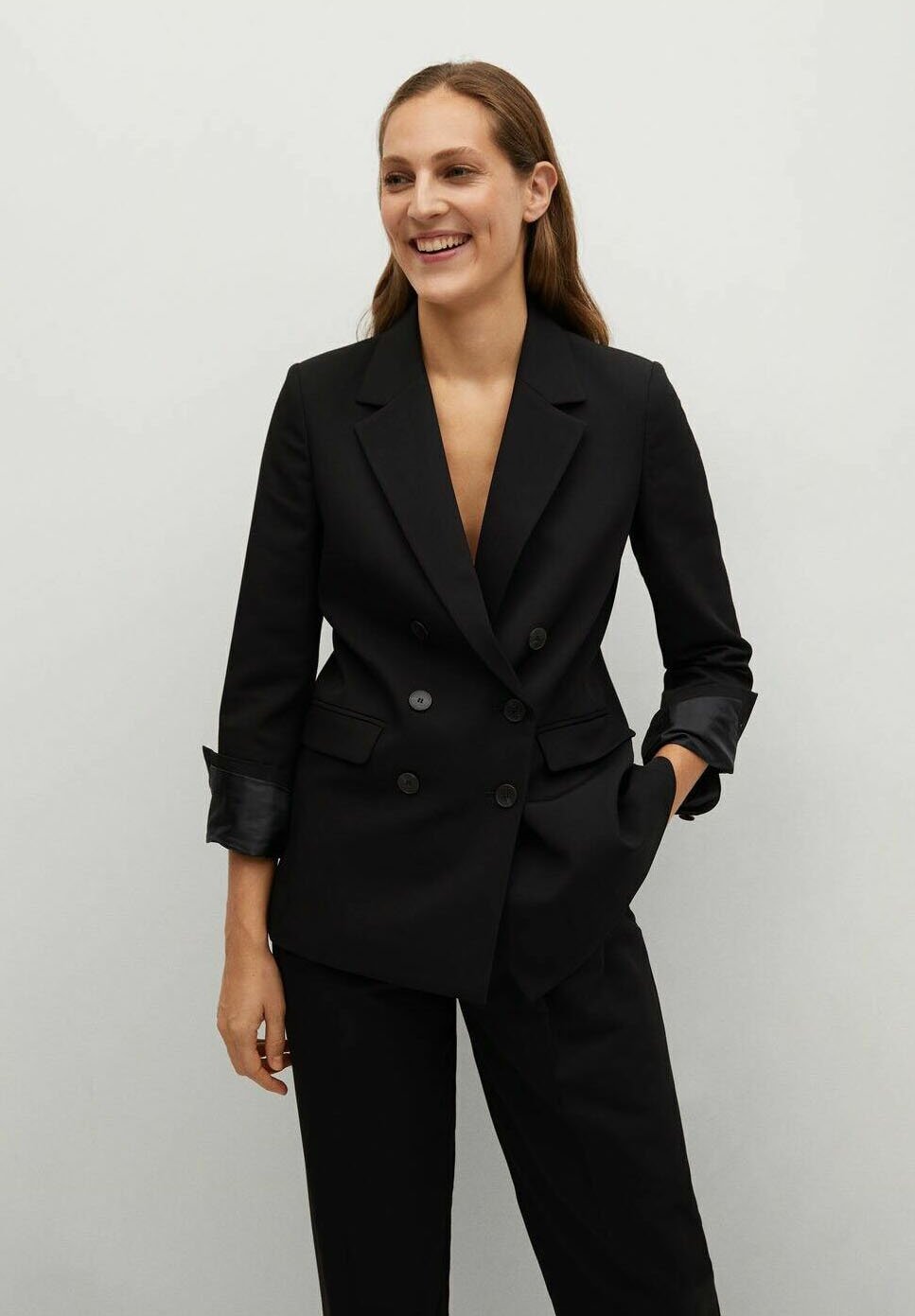Mango GRETA - Trousers - zwart/black 
