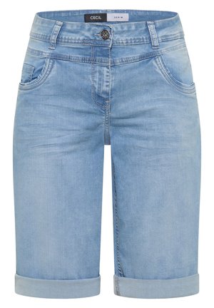 Cecil, HIGH WAIST WIDE LEG SHORTS IM LOOSE FIT - Short en jean - light blue used wash