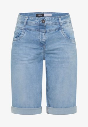 Cecil, HIGH WAIST WIDE LEG SHORTS IM LOOSE FIT - Short en jean - light blue used wash
