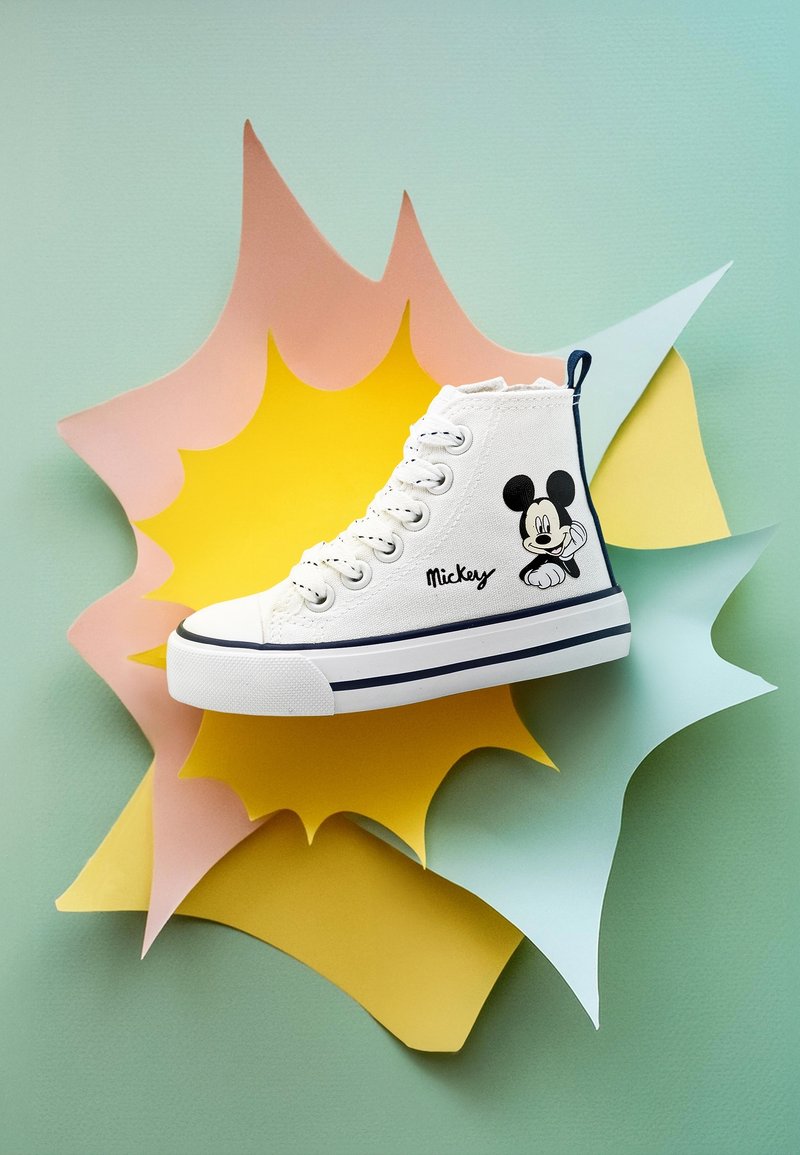 Friboo TRAINERS Disney MICKEY MOUSE & MINNIE MOUSE - HI-TOP TRAINERS - Höga sneakers - white
