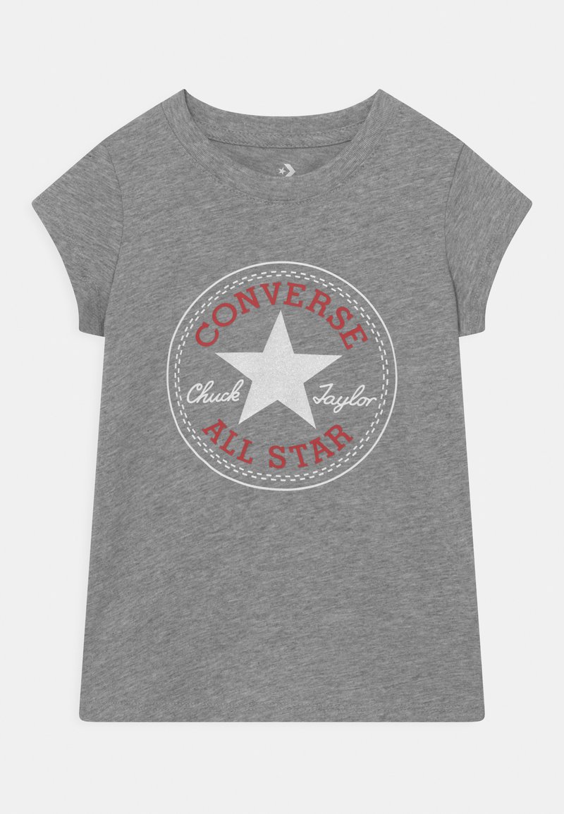 Converse TIMELESS CHUCK PATCH TEE - Camiseta estampada - dark grey heather
