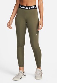 Nike Performance 365 - Leggings - medium olive/black/(white)