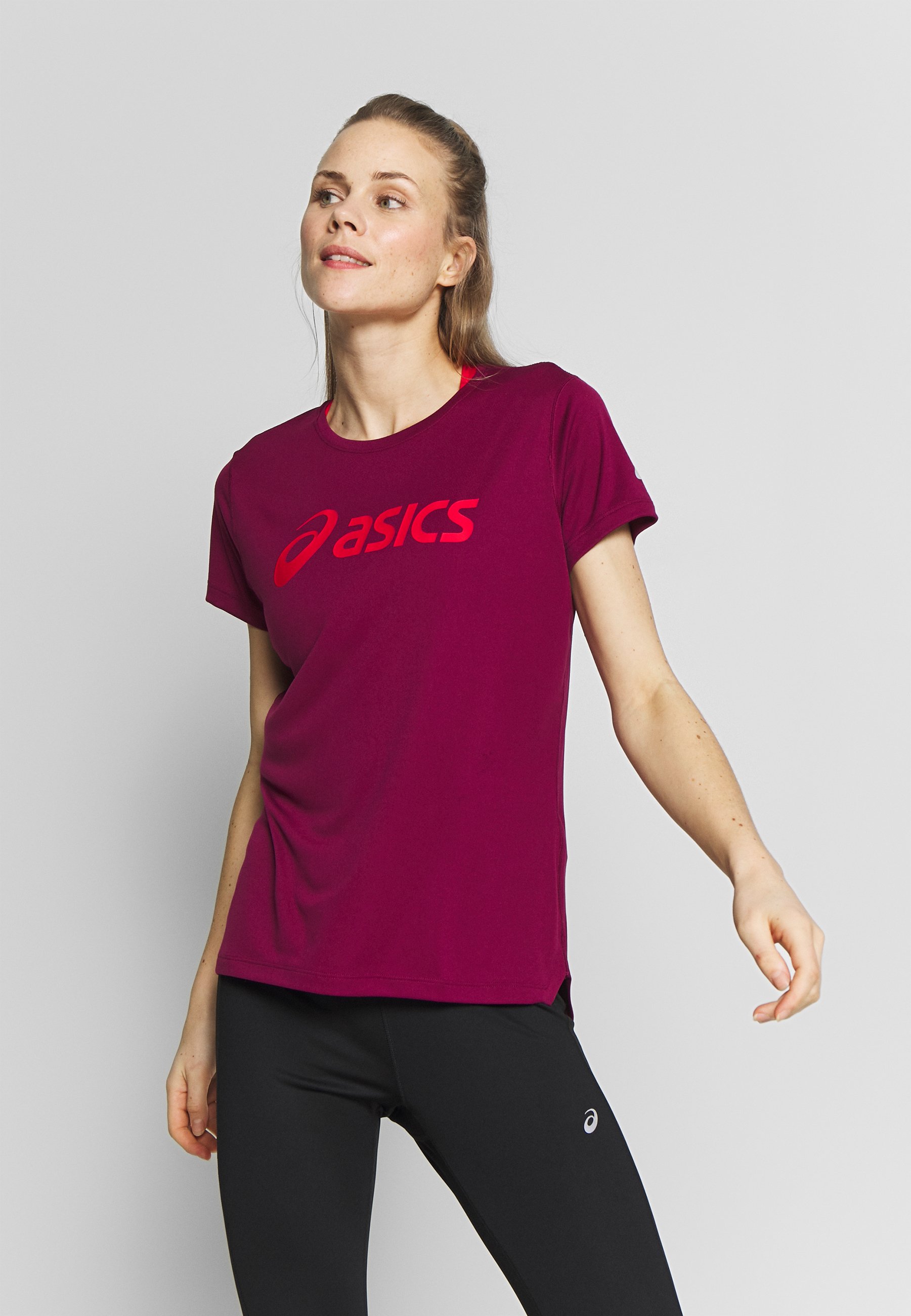 asics t shirt fille orange