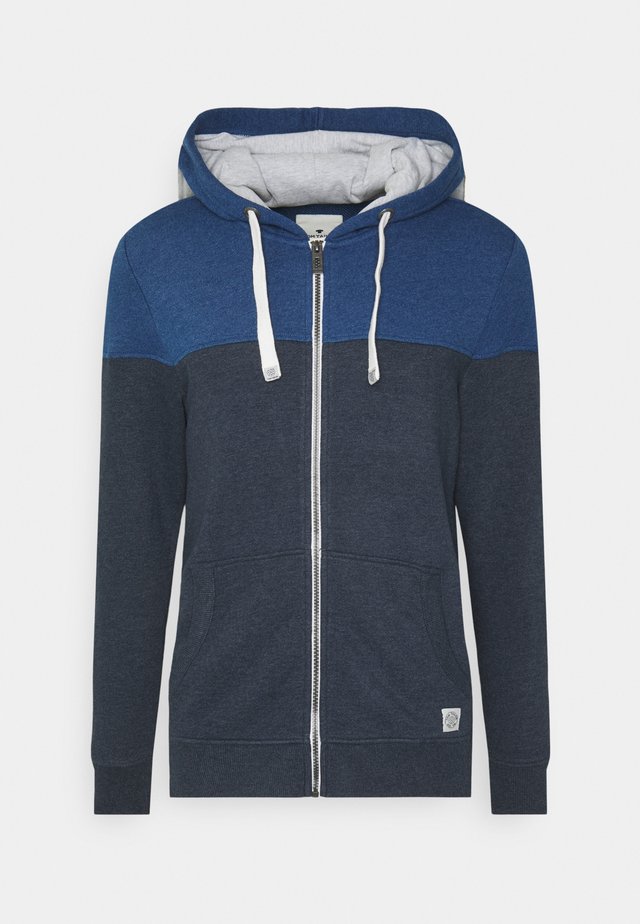 COLORBLOCK ZIPPER JACKET - Sweatjacke - sky captain blue